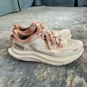 Hoka Women's Pink and Cream Athletic Shoes